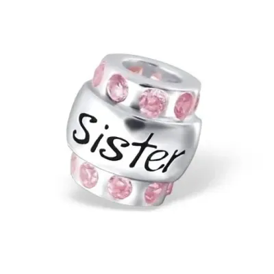 Sister Bead 925S Fits on European Charm Bracelet
