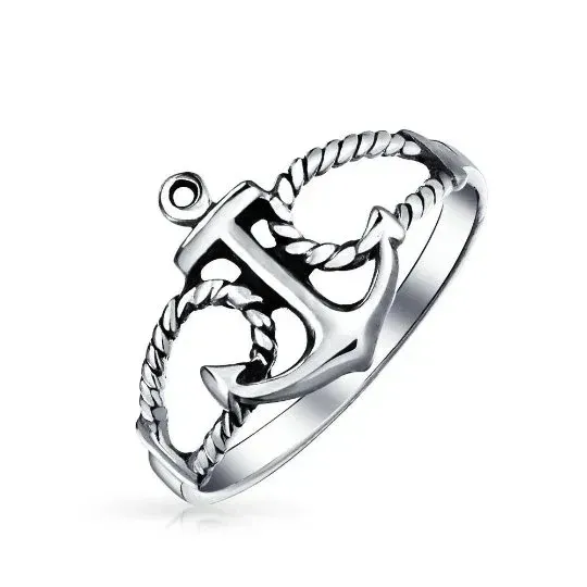 925S Anchor Ring Sterling Silver