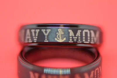Navy Anchor Mom Ring Sailors Gift