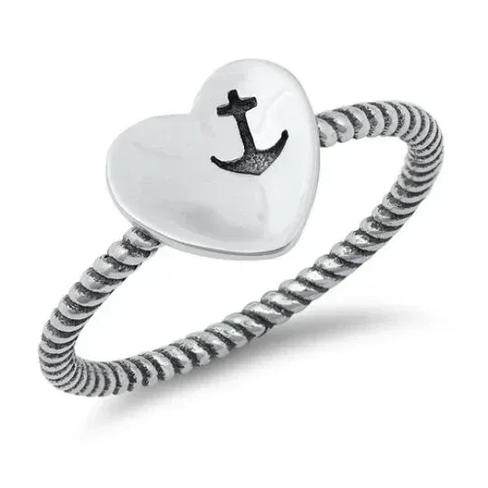 Sterling Silver Anchor Ring