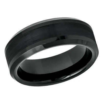 Black Tungsten Ring Brush finished 6mm & 8mm Wedding Band Engagment Black Tungsten Ring Brush finished 6mm & 8mm Wedding Band Engagment