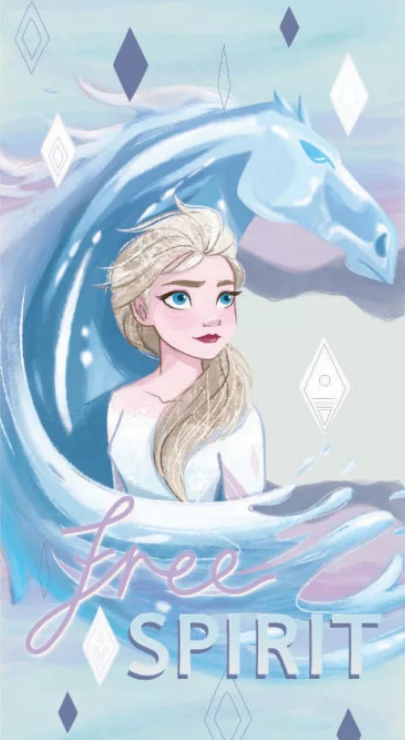 Disney Eiskönigin Ice Horse Badetuch, Strandtuch 70x137 cm (Fast Dry)
