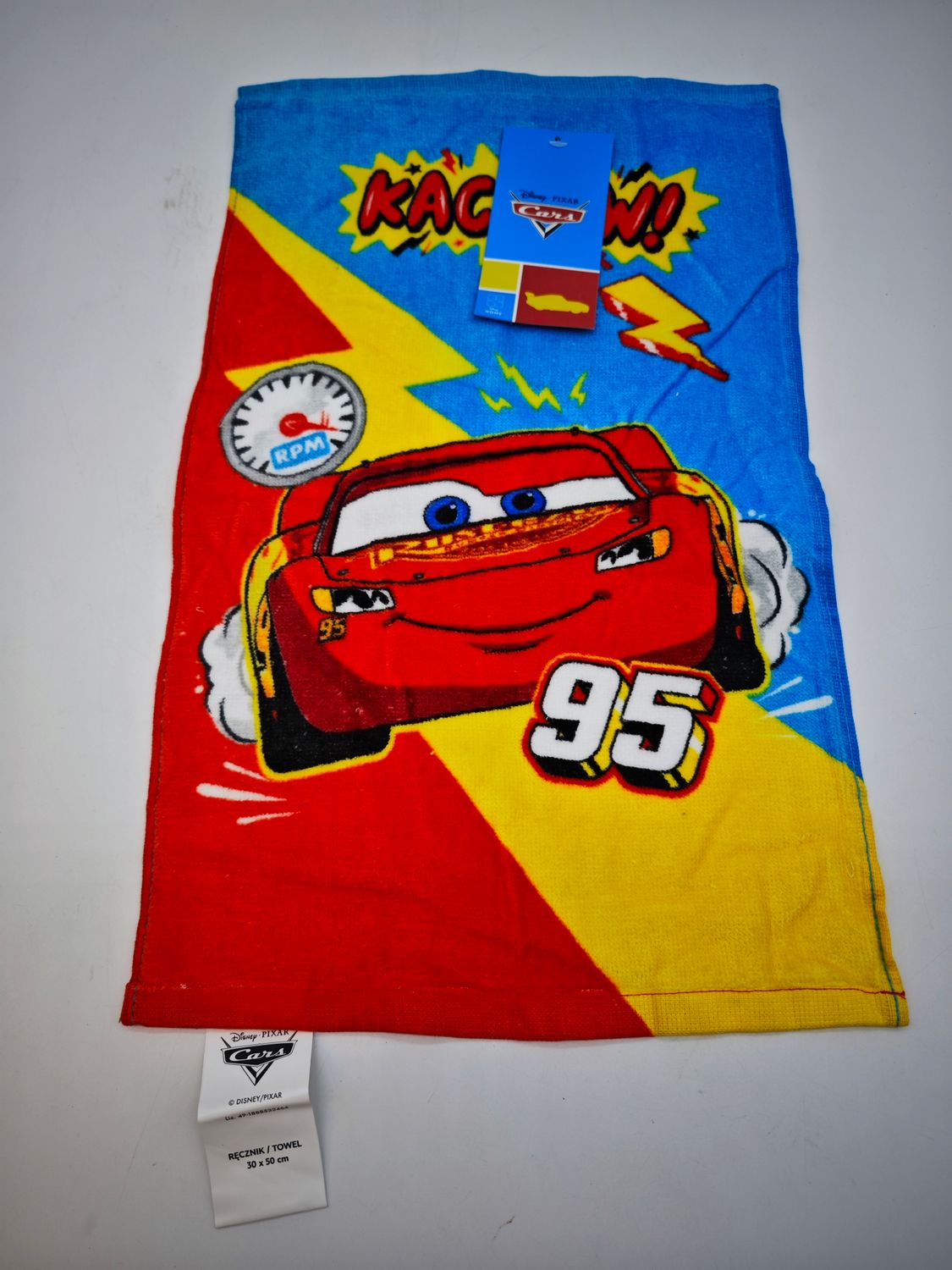 Disney Cars Kachow Handtuch, Gesichtstuch 30x50 cm.