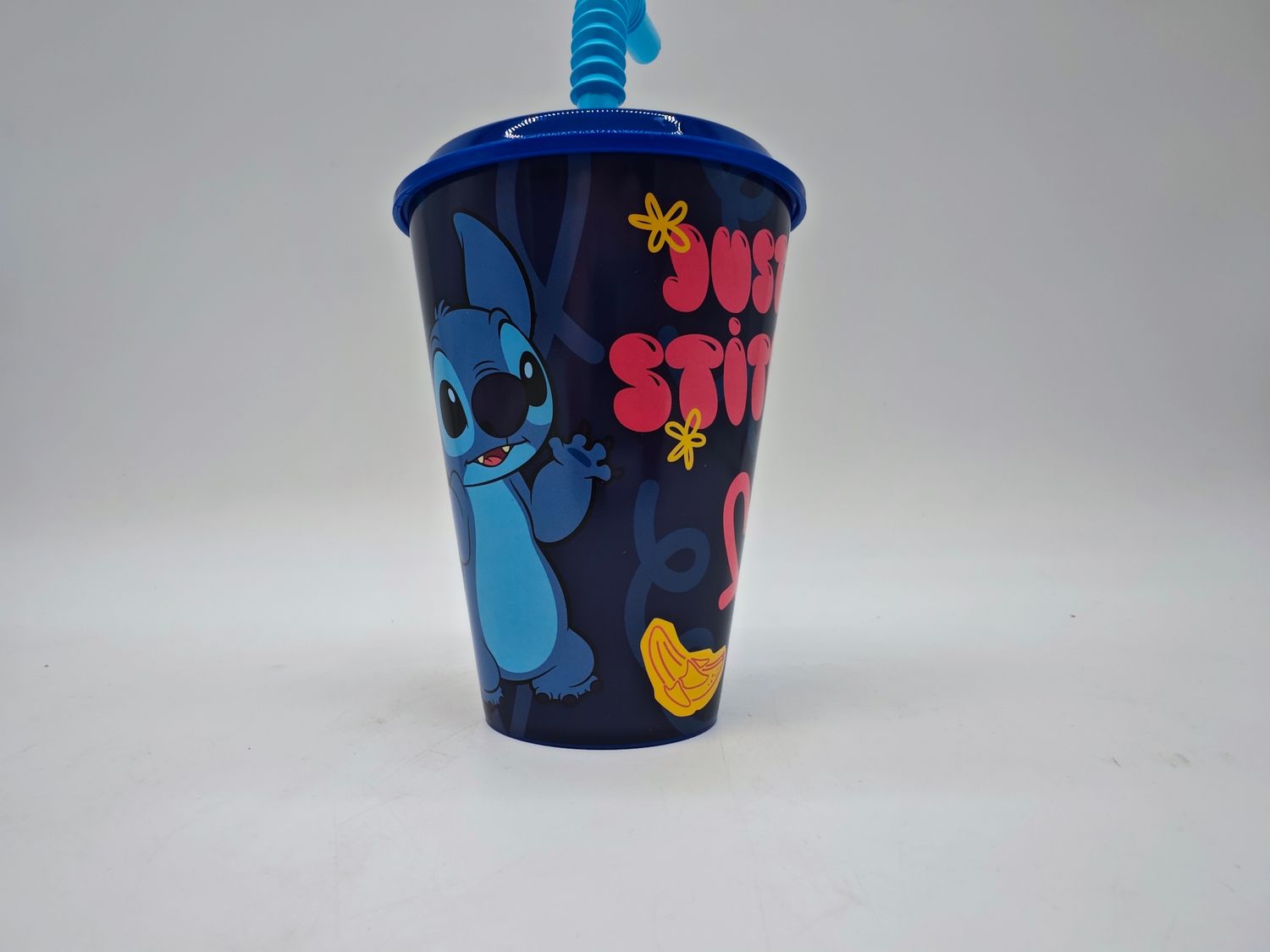 STOR Trinkbecher EASY mit Strohhalm 430 ML STITCH PALMS