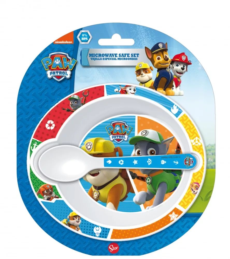 Paw Patrol Baby micro tiefer Teller + Löffel Set