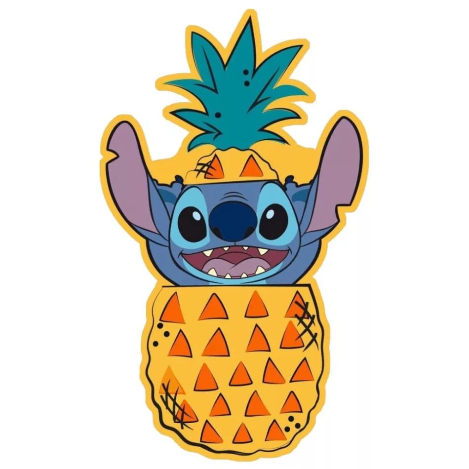 Das Kissen hat ein einzigartiges stitch Ananas-Motiv und ist in der Größe 34x21