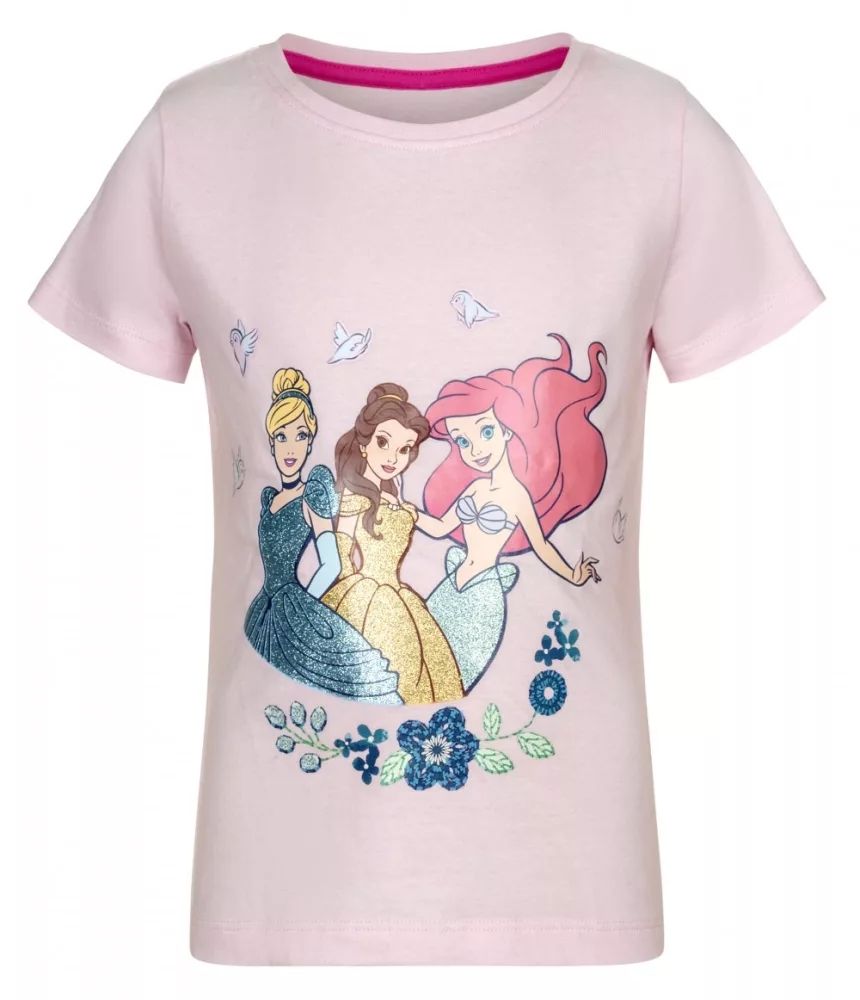 Disney Prinzessin Kind Kurzärmliges T-Shirt, Oberteil 122/128