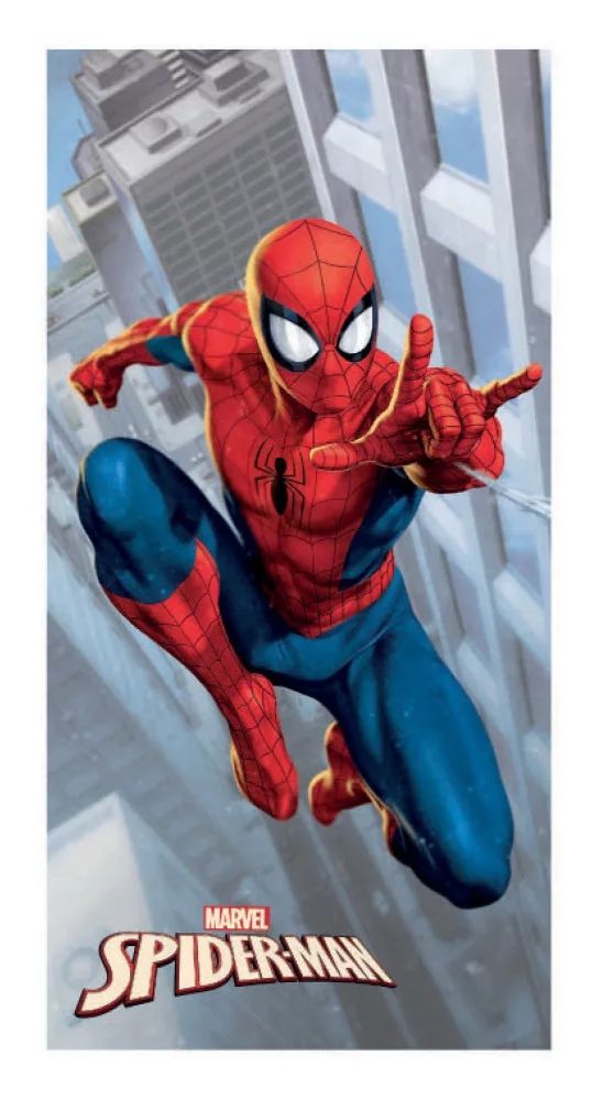 Spiderman City Badetuch, Strandtuch 70x137 cm