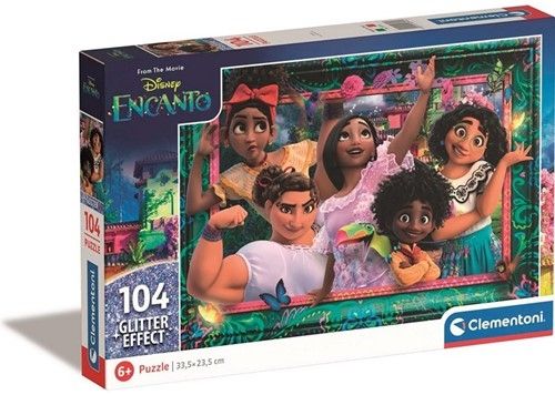 Clementoni Disney Encanto Supercolor Glitzereffekt-Puzzle 104 Teile 19x29cm