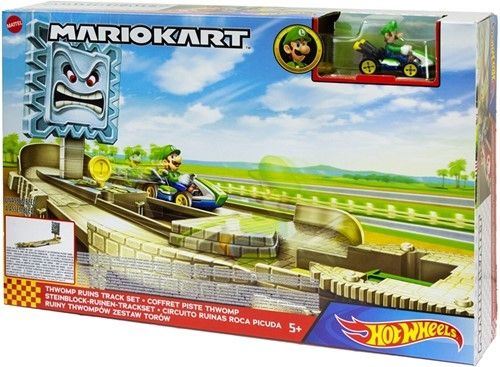 Hot Wheels Mario Kart Steinblock-Ruinen-Trackset mit Fahrzeug Hot Wheels Mario Kart Steinblock-Ruinen-Trackset mit Fahrzeug
