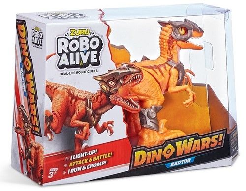 Zuru Robo Alive Dino Wars! Spielfigur mit Licht und Sound Raptor 20x30cm
