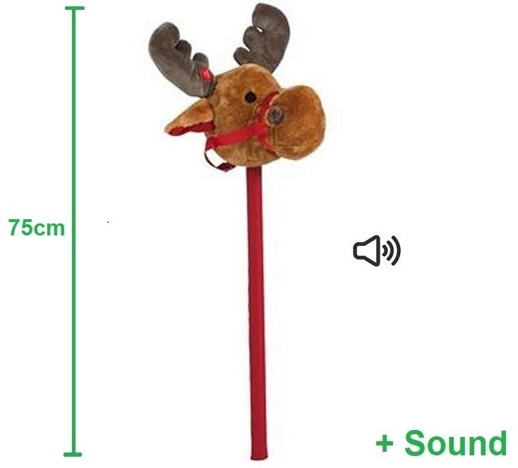 Plüsch Steckenpferd Elch mit Musik 75cm