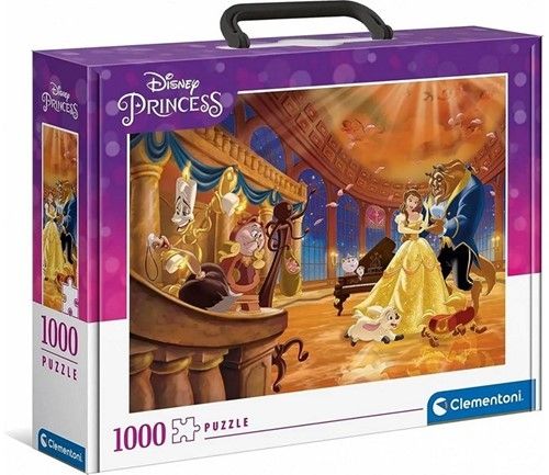 SpieleClementoni Disney Princess Puzzle-Koffer 1000 Teile Die Schöne und das Biest 25x32cm