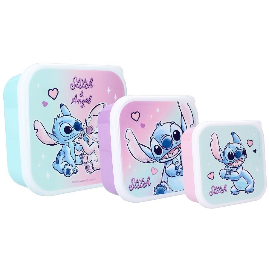 Disney Stitch - Snackbox " Brotdose Let's Eat!" - 12 cm