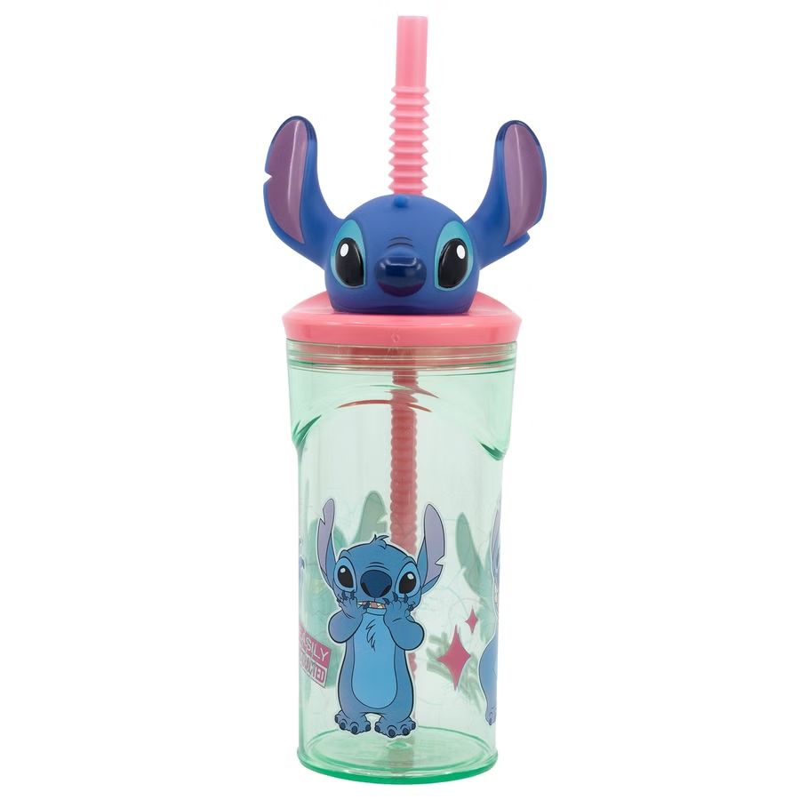 Stitch Flowers As - 3D Figur Trinkflasche - 360 Ml