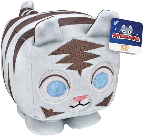 Big Games Pet Simulator Plusch weißer Tiger 15x15cm