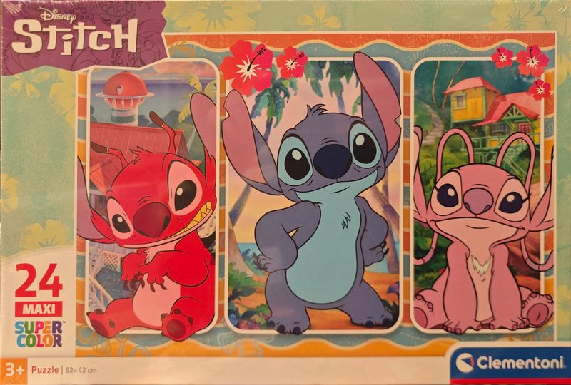 Disney Stitch Puzzle mit 24 Maxi-Teilen für Kinder ab 3 Jahren Disney Stitch Puzzle mit 24 Maxi-Teilen für Kinder ab 3 Jahren