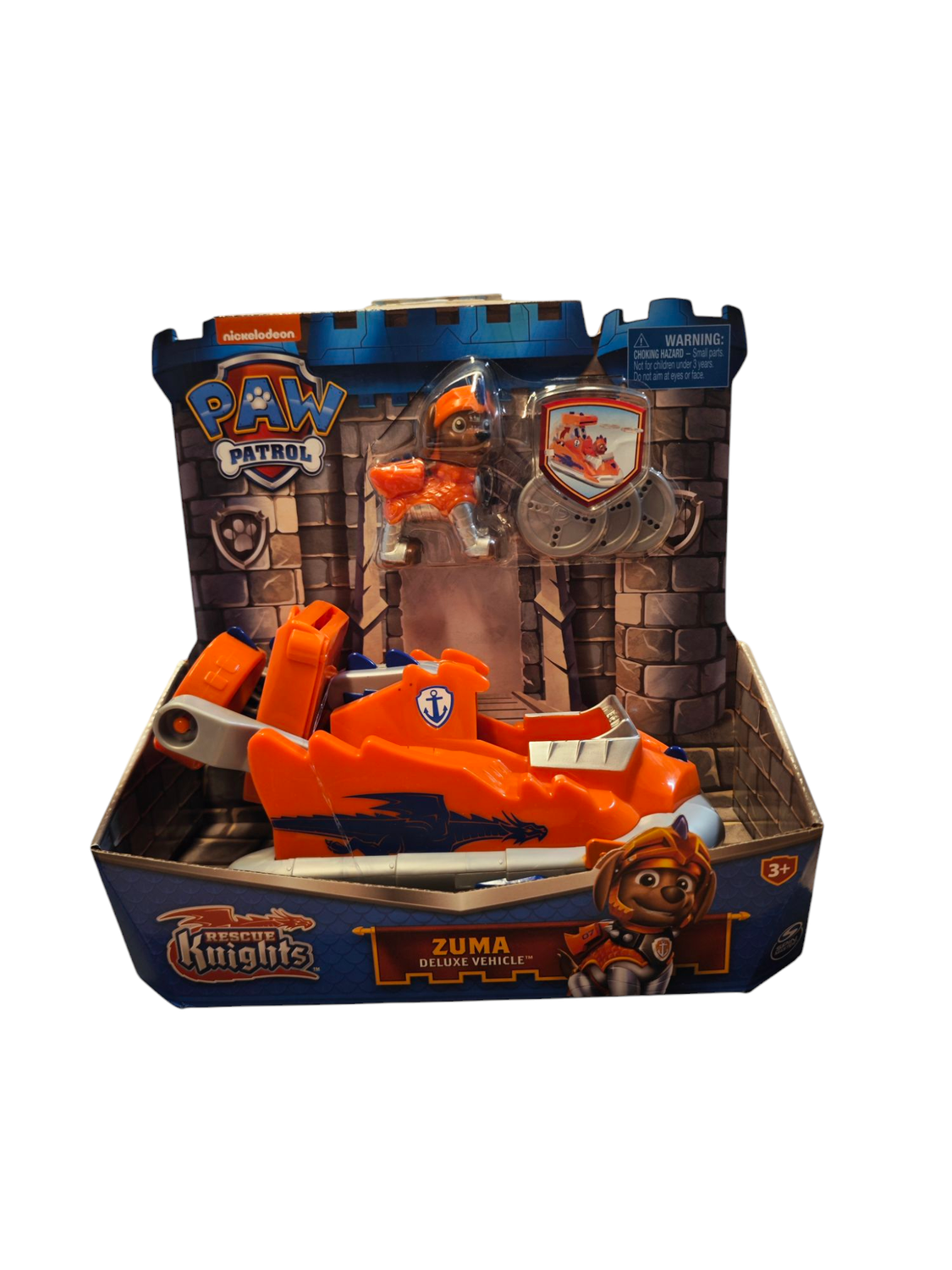 Spielzeug-Auto Paw Patrol - Rescue Knights - Zuma Spielfigur mit Deluxefahrzeug