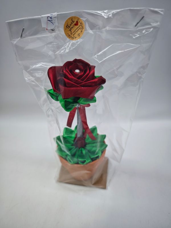 Rose stifthalter Deko Geschenk dunkelrot Rose stifthalter Deko Geschenk dunkelrot
