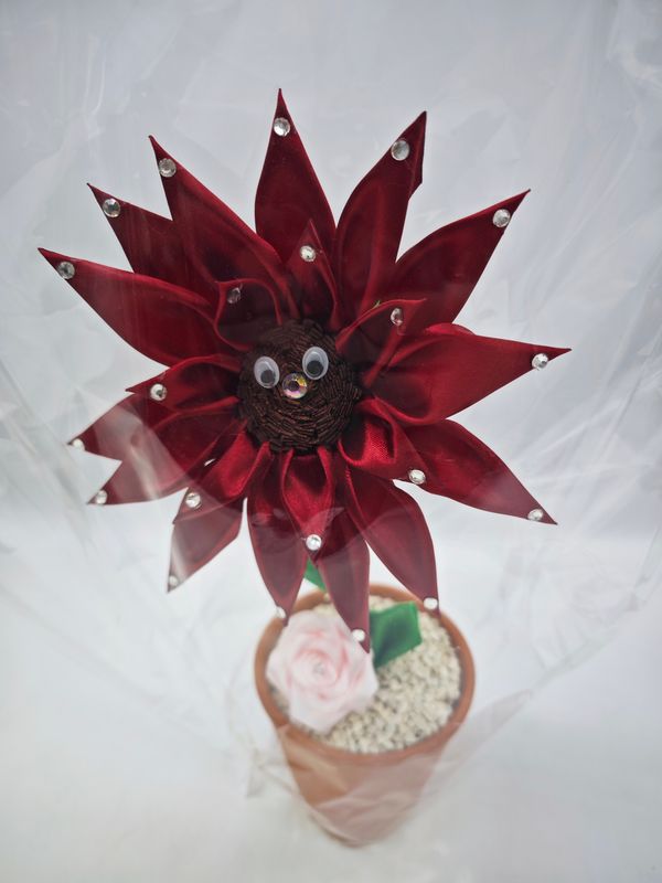 Angefertigter stifthalter sonnenblume rot Angefertigter stifthalter sonnenblume rot