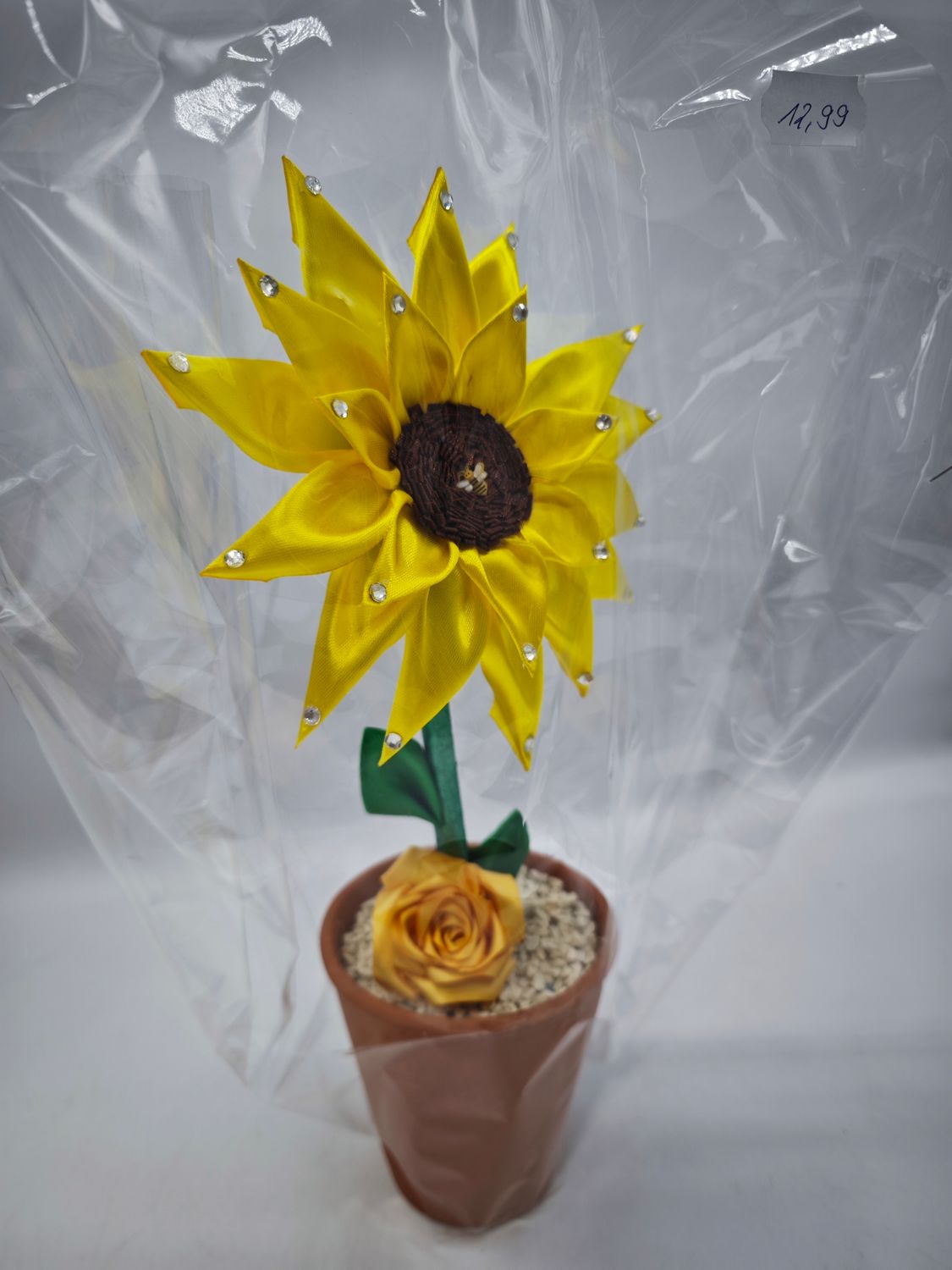 Handgefertigter stifthalter sonnenblume Gelb 