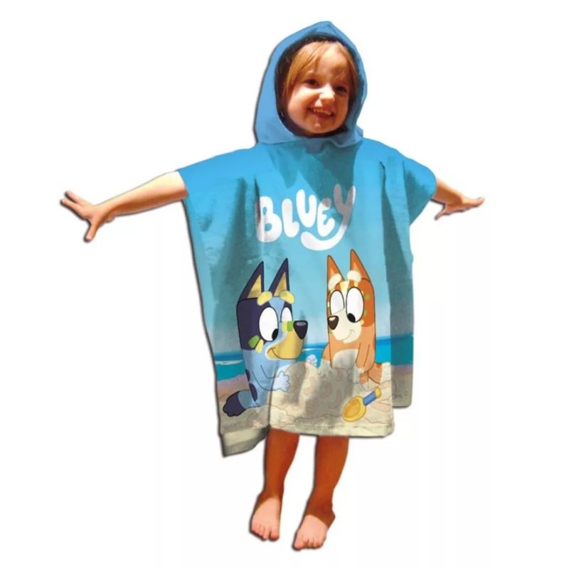 Bluey Sandcastle Strandtuch Poncho 55x110 cm (Schnelltrocknend) Bluey Sandcastle Strandtuch Poncho 55x110 cm (Schnelltrocknend)