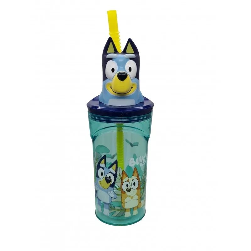 Bluey Splash 3D Plastikstrohhalm Becher 360 ml Bluey Splash 3D Plastikstrohhalm Becher 360 ml