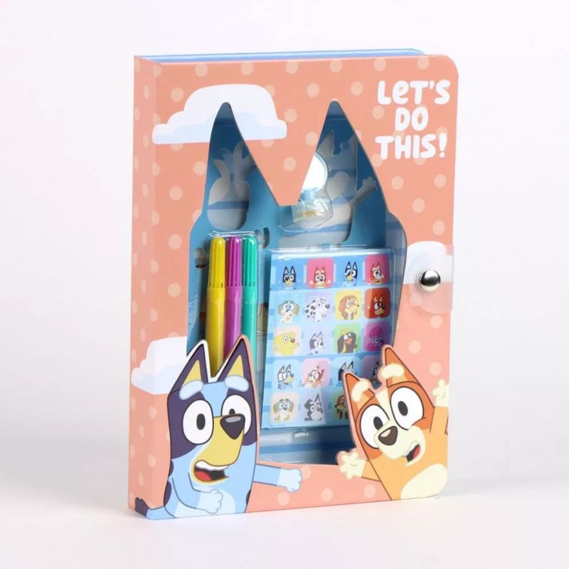 Bluey Let's Do Malbuch-Set mit Vorlage