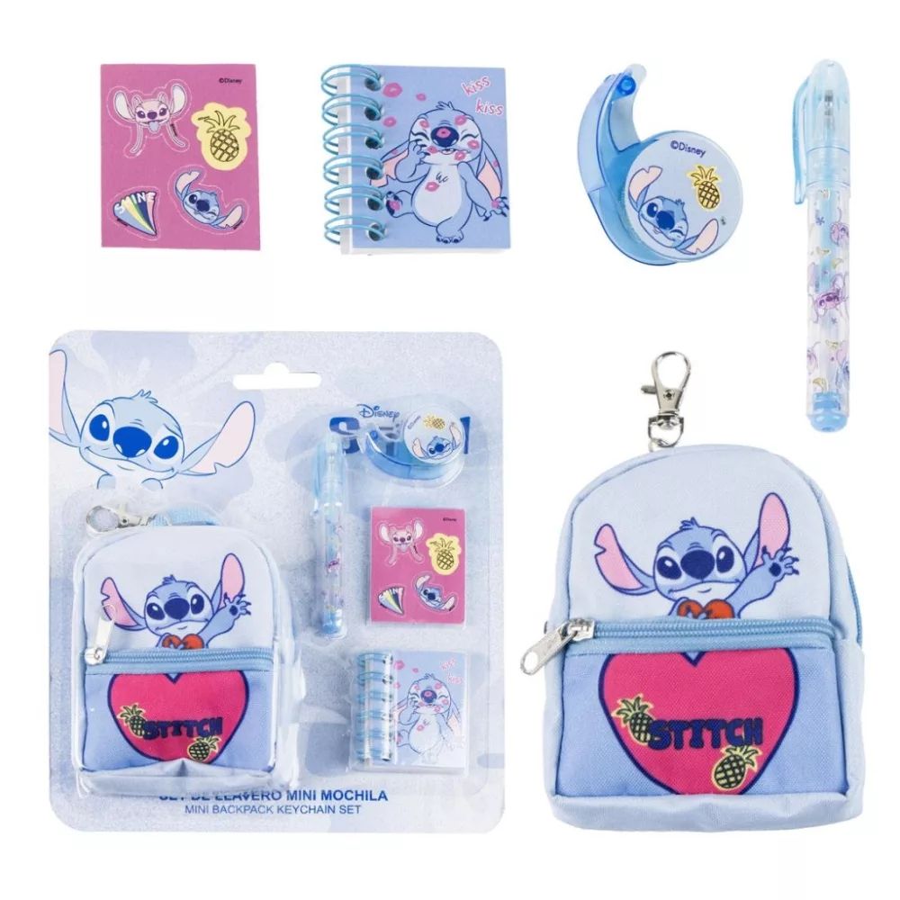 Disney Lilo und Stitch Ananas Mini-Taschenschlüsselanhänger-Set