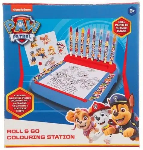 Paw Patrol Roll & Go Colouring Station 19x20cm