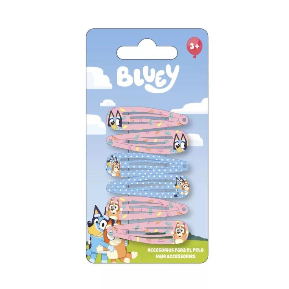 Bluey Heart Haarklammer-Set, 6 Stk