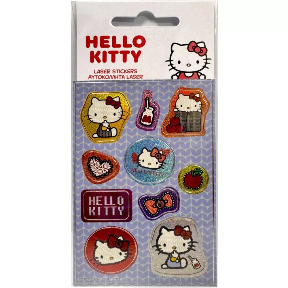 Hello Kitty Apple Hologramm Aufkleber Set