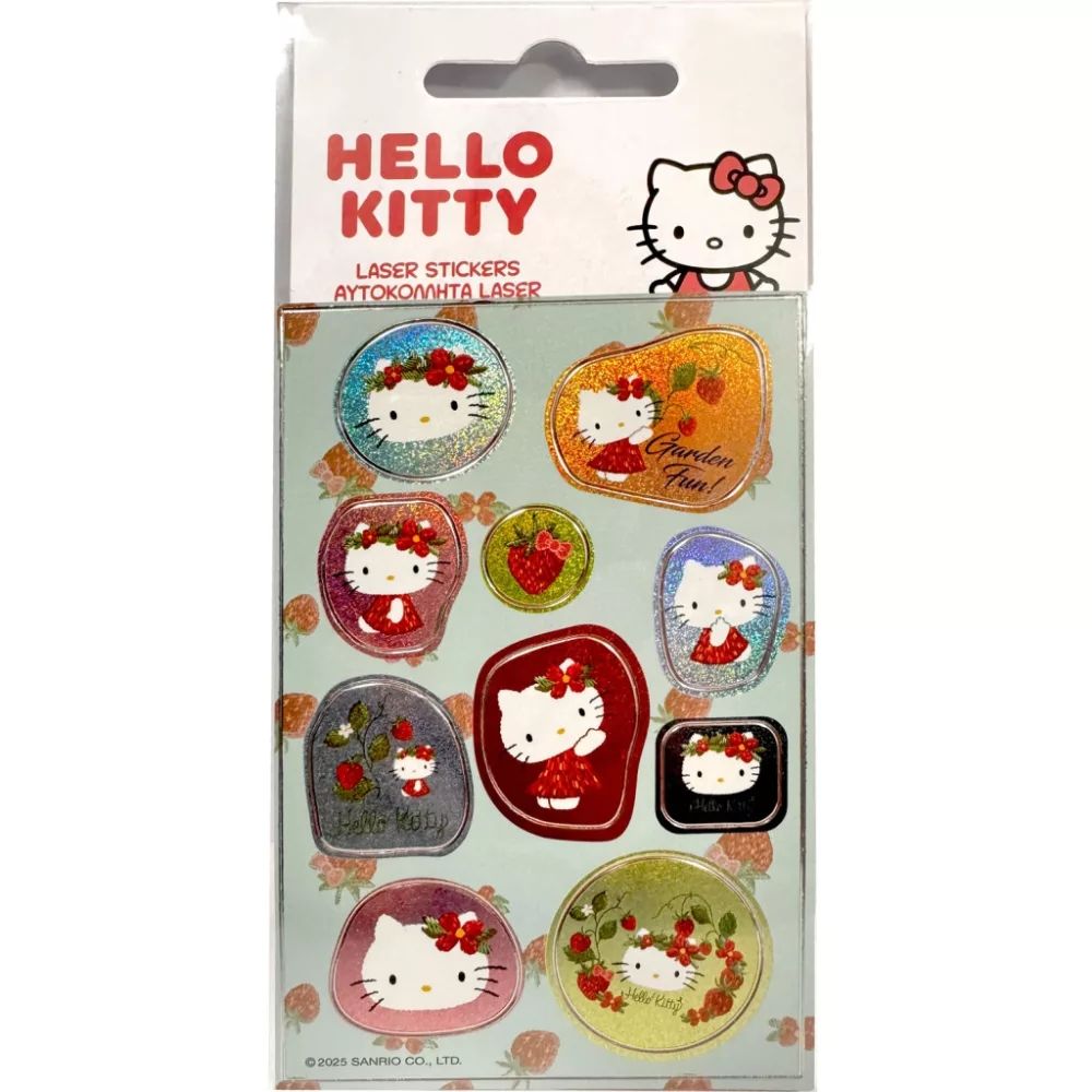 Hello Kitty Garden holografisches Aufkleberset