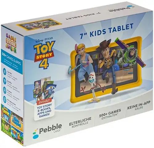 Pebble Gear Disney Toy Story 4 7 Zoll Kinder-Tablet + 500 Spiele + Apps 17x24cm (DE)