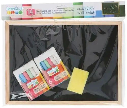 Creative Kids Kreidetafel mit Zubehör 14-teilig 29x21cm Creative Kids Kreidetafel mit Zubehör 14-teilig 29x21cm