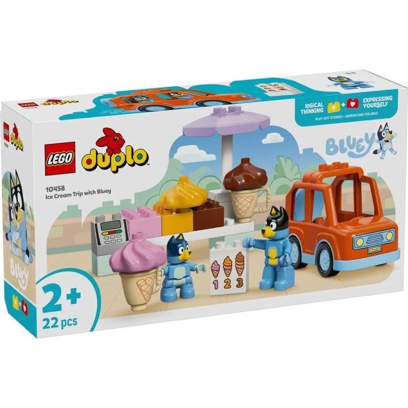 LEGO® DUPLO® Bluey 10458 - Ausflug zur Eisdiele mit Bluey (22 Teile) LEGO® DUPLO® Bluey 10458 - Ausflug zur Eisdiele mit Bluey (22 Teile)