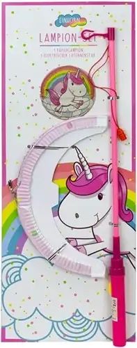 Einhorn Laternenset LED 20x52cm