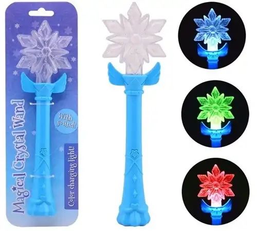 Zauberstab aus Eis mit Licht und Ton auf Karte 9x3x17,5cm