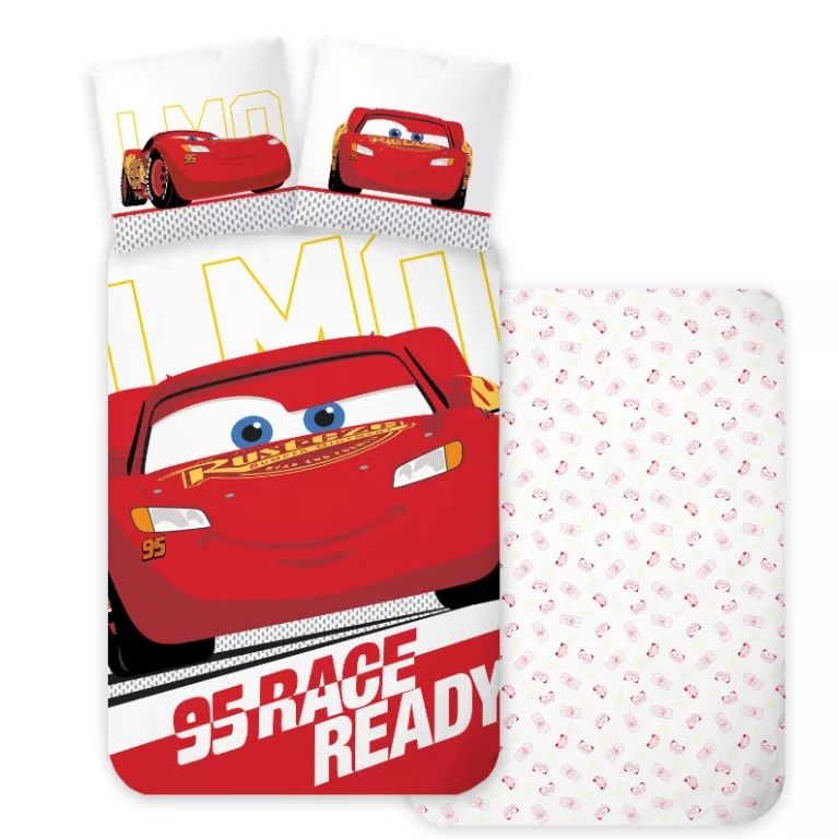 Disney Cars Ready Kinderbettwäsche 100×135 cm, 40×60 cm
