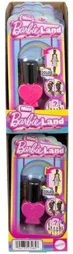 Mini Barbie Land Fashionistas Puppe 4cm + Nagellackflasche 7,5x15cm