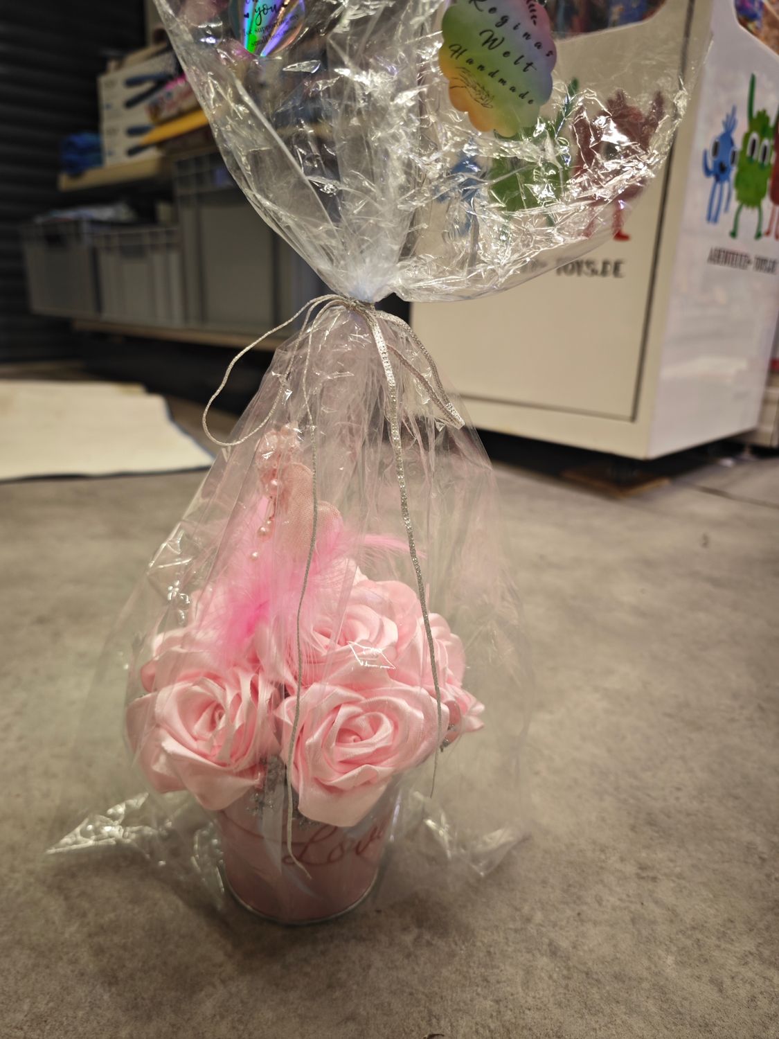 Mini Blumenstrauß in der Farbe rosa