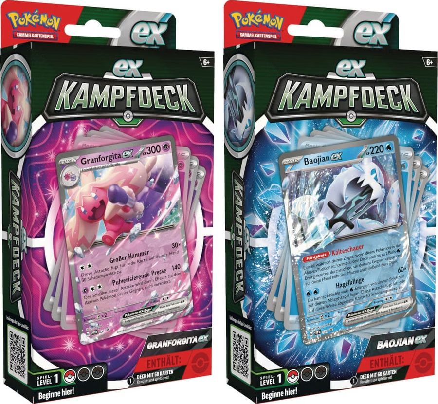 2x Pokemon PKM EX-Kampfdeck Baojian-ex / Kampfdeck Granforgita-ex