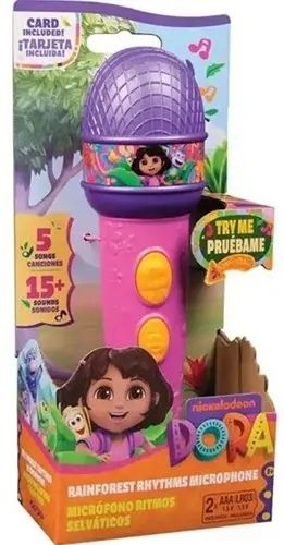 Spin Master Dora Rainforest Rhythms Mikrofon Musikmikrofon mit Soundeffekten 20x16,5cm (Sprache: Deutsch