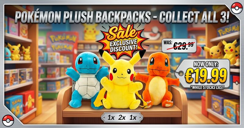 Pokemon Plüsch rucksack 35cm Pikachu Glumanda Schiggy Pokemon Plüsch rucksack 35cm Pikachu Glumanda Schiggy