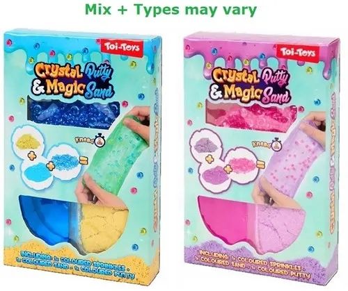 Crystal Putty & Magic Sand sortiert 10,5x17cm Crystal Putty & Magic Sand sortiert 10,5x17cm