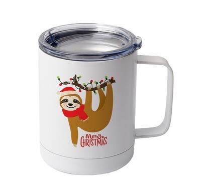 10oz white stainless steel mug