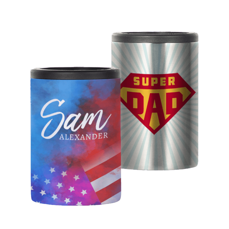12oz stainless steel classic can cooler (white or silver)