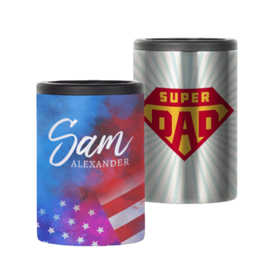12oz stainless steel classic can cooler (white or silver)