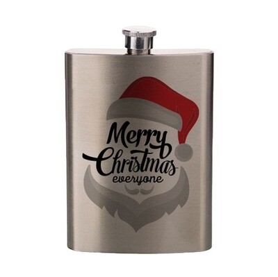 8oz stainless steal flask (white or silver)