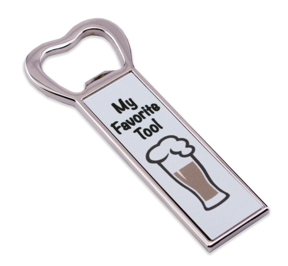Small bottle opener with magnets on the back
